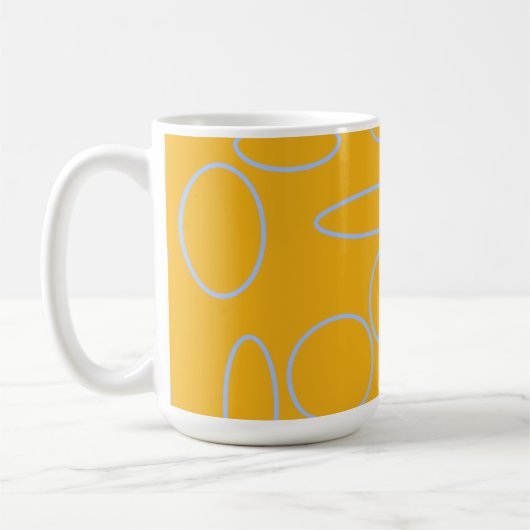 Kreise Schleifen in Orange Kaffeetasse (Links)