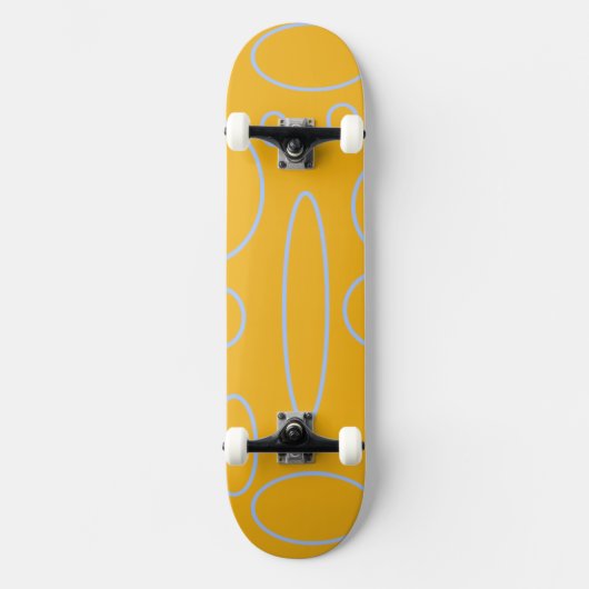 Kreise Schleifen in Orange Skateboard (Vorderseite)