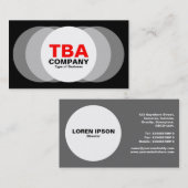 Kreise - Schwarz Visitenkarte (Vorne/Hinten)