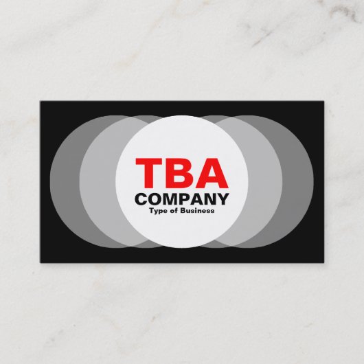 Kreise - Schwarz Visitenkarte (Vorderseite)