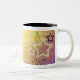 Kreise u. Sterne! Zweifarbige Tasse