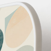 Kreise und andere Formen auf weißem Hintergrund Pickleball Schläger (Linke Seite)