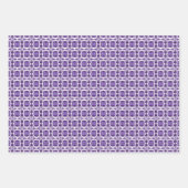 Kreise und Blume Muster - Violett Geschenkpapier Set (Vorderseite 3)