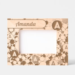 Kreise und Buchstaben Geätzte Rahmen