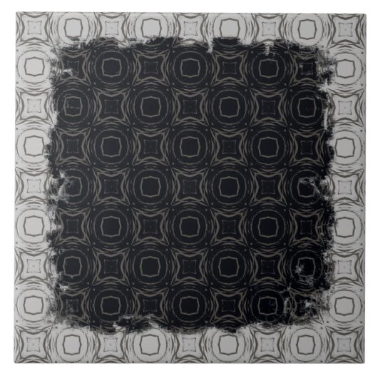 Kreise und Diamanten im Bronzemuster Fliese (Vorderseite)