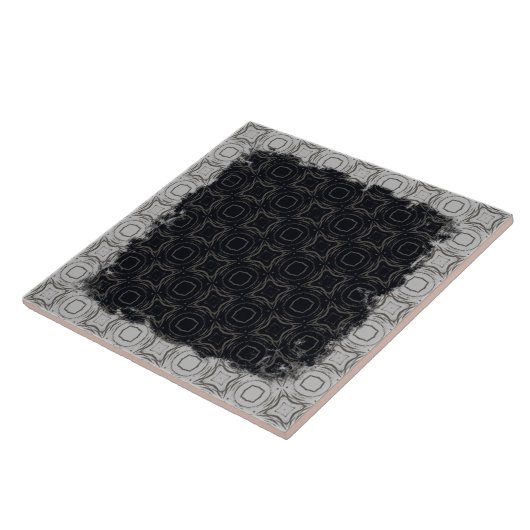 Kreise und Diamanten im Bronzemuster Fliese (Seite)