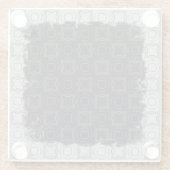 Kreise und Diamanten im Bronzemuster Glasuntersetzer (Rückseite)