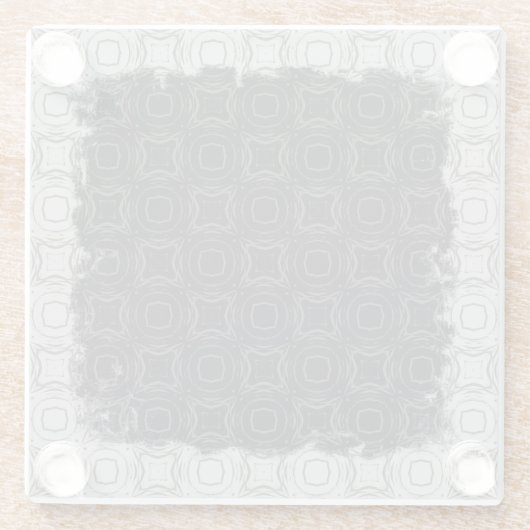 Kreise und Diamanten im Bronzemuster Glasuntersetzer (Rückseite)