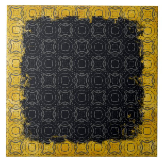 Kreise und Diamanten in Bronzemuster Fliese (Vorderseite)