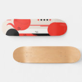 Kreise und Formen, schwarz und rot Skateboard (Horizontal)