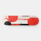 Kreise und Formen, schwarz und rot Skateboard (Horizontal)