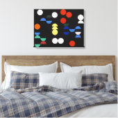 Kreise und Halbkreise | Sophie Taeuber-Arp | Leinwanddruck (Insitu (Schlafzimmer))