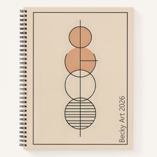 Kreise und Linien, Bauhaus-Kunst Notizblock