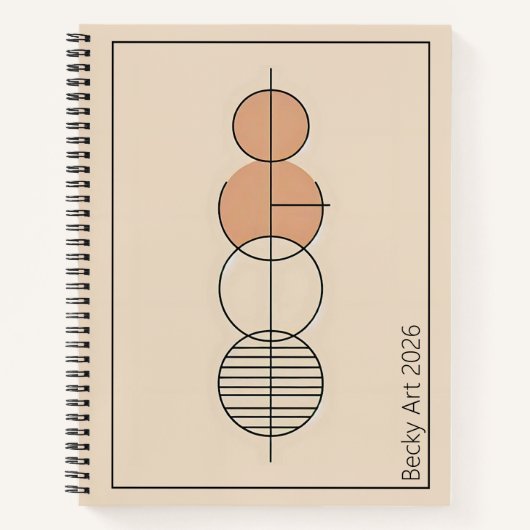 Kreise und Linien, Bauhaus-Kunst  Notizblock (Vorderseite)