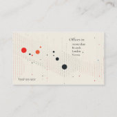 Kreise und Linien in Schwarz und Rot Visitenkarte (Rückseite)