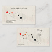 Kreise und Linien in Schwarz und Rot Visitenkarte (Vorne/Hinten)