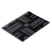 Kreise und Linien Schwarz/Weiß Notizblock (Linke Seite)