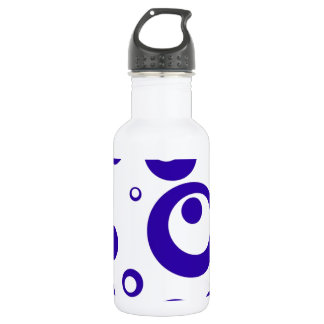 Kreise und Punkte in Vivid Blueberry Blue Edelstahlflasche