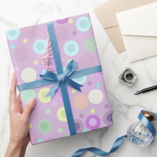 Kreise und Punkte Pastellfarben weich, behaglich Geschenkpapier (Schenken)