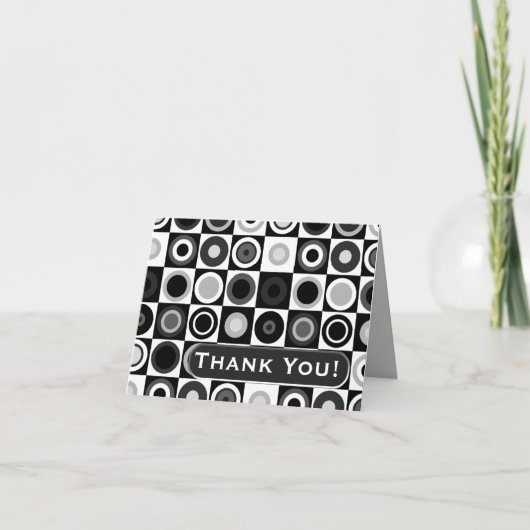 Kreise und Quadrate danken Ihnen zu merken Dankeskarte (Vorderseite)