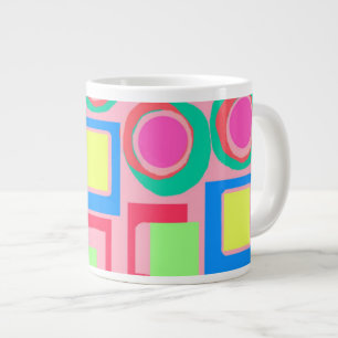 Kreise und Quadrate Jumbo-Tasse