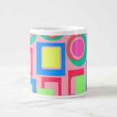 Kreise und Quadrate Jumbo-Tasse (Vorderseite)