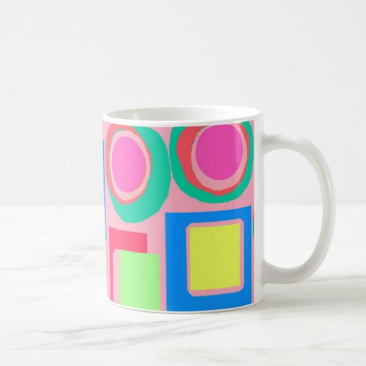 Kreise und Quadrate Kaffeetasse (Rechts)