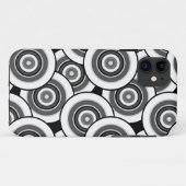 Kreise und Ringe geometrische schwarz-weiße Patter Case-Mate iPhone Hülle (Rückseite (Horizontal))
