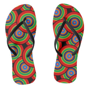 Kreise und Ringe Rettro Badesandalen