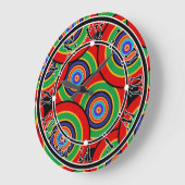 Kreise und Ringe Rettro Große Wanduhr (Winkel)