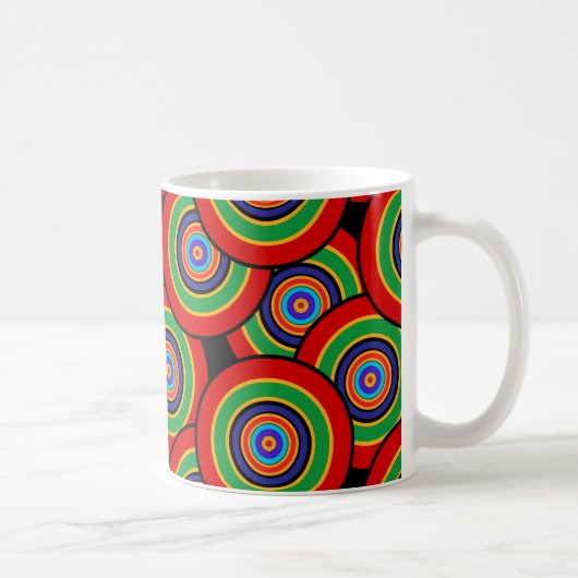 Kreise und Ringe Rettro Kaffeetasse (Rechts)