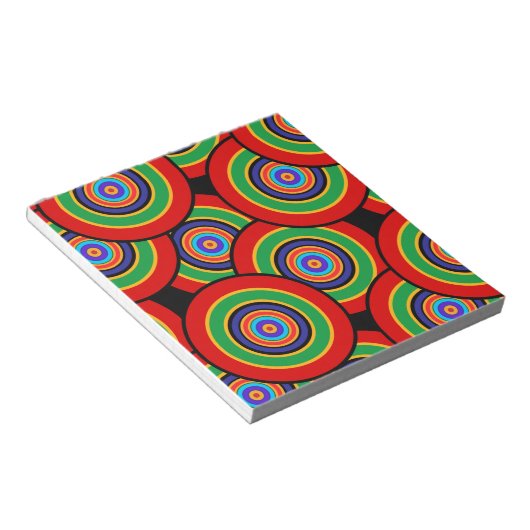 Kreise und Ringe Rettro Notizblock (angewinkelt)