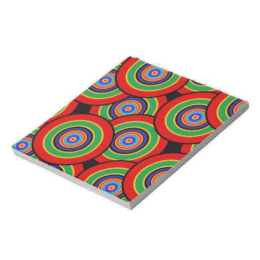 Kreise und Ringe Rettro Notizblock (Rotiert)