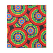 Kreise und Ringe Rettro Notizblock (Vorderseite)