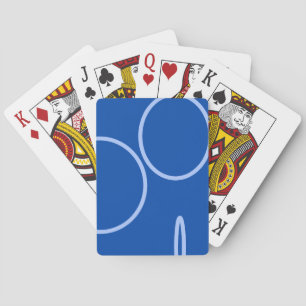 Kreise und Schleife auf Blau Spielkarten