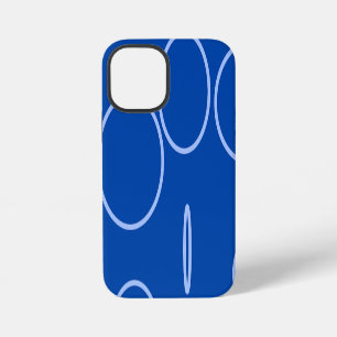 Kreise und Schleife auf blauem Telefon-Case iPhone 12 Mini Hülle