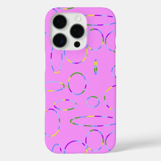 Kreise und Schleifen auf der modernen rosa Magenta Case-Mate iPhone Hülle (Rückseite)