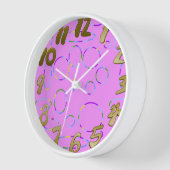 Kreise und Schleifen Moderne rosa Magenta Uhr (Winkel)