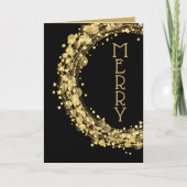 Kreise und Sterne auf dem Schwarzen Foto Karte (Vorderseite)