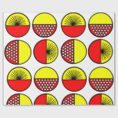 Kreise und Sterne Geschenkpapier (Flach)