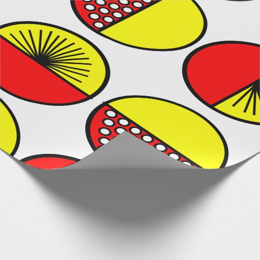 Kreise und Sterne Geschenkpapier (Ecke)