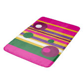 Kreise und Streifen fett modern Badematte (Schrägansicht)