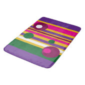 Kreise und Streifen fett modern Badematte (Schrägansicht)