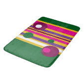 Kreise und Streifen fett modern Badematte (Schrägansicht)
