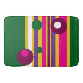 Kreise und Streifen fett modern Badematte