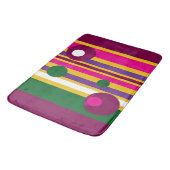 Kreise und Streifen fett modern Badematte (Schrägansicht)