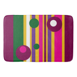 Kreise und Streifen fett modern Badematte