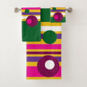 Kreise und Streifen fett modern Badhandtuch Set (Insitu)