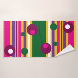 Kreise und Streifen fett modern Badhandtuch Set