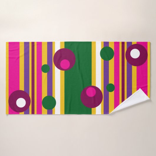 Kreise und Streifen fett modern Badhandtuch Set (Badehandtuch)